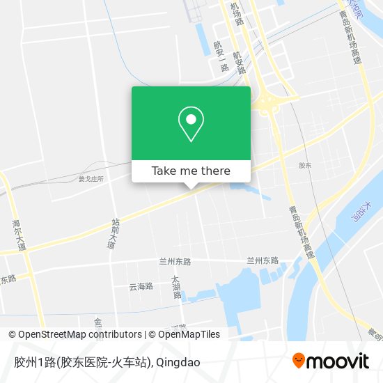 胶州1路(胶东医院-火车站) map