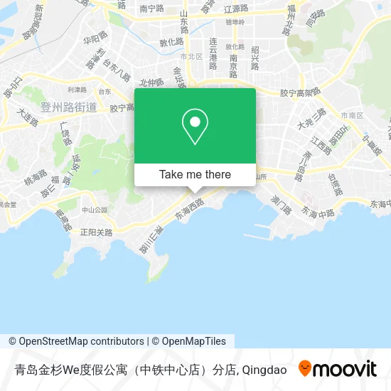 青岛金杉We度假公寓（中铁中心店）分店 map