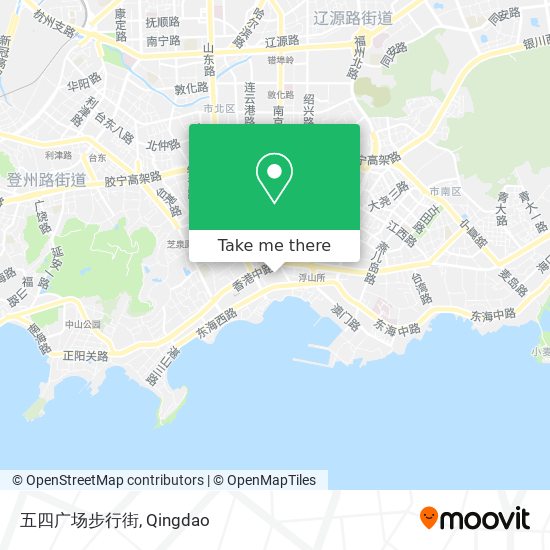 五四广场步行街 map