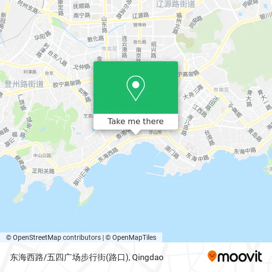 东海西路/五四广场步行街(路口) map