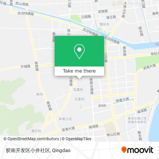 胶南开发区小井社区 map