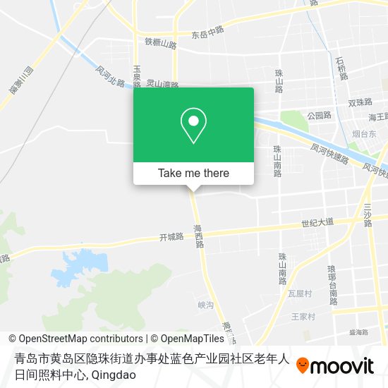 青岛市黄岛区隐珠街道办事处蓝色产业园社区老年人日间照料中心 map