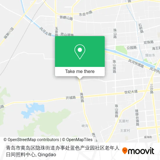 青岛市黄岛区隐珠街道办事处蓝色产业园社区老年人日间照料中心 map