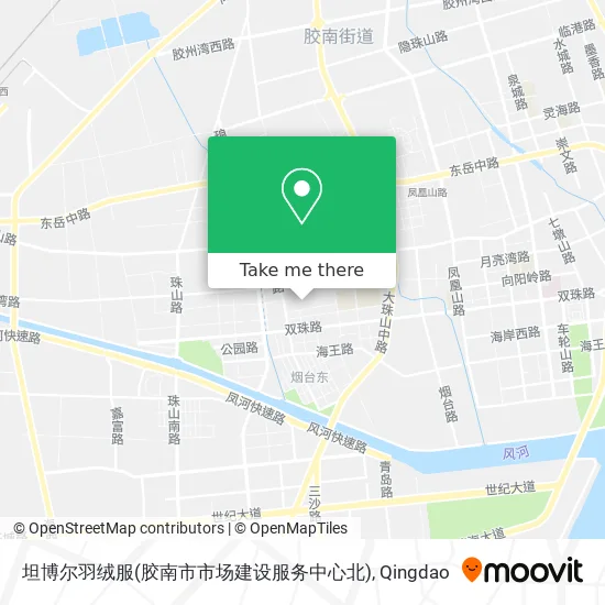 坦博尔羽绒服(胶南市市场建设服务中心北) map