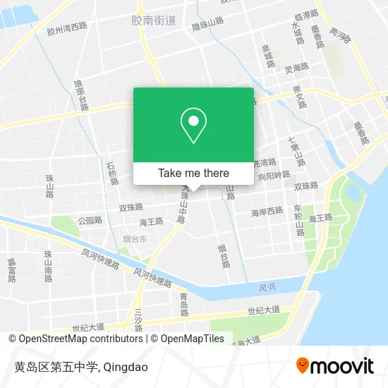 黄岛区第五中学 map