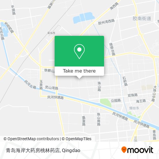 青岛海岸大药房桃林药店 map