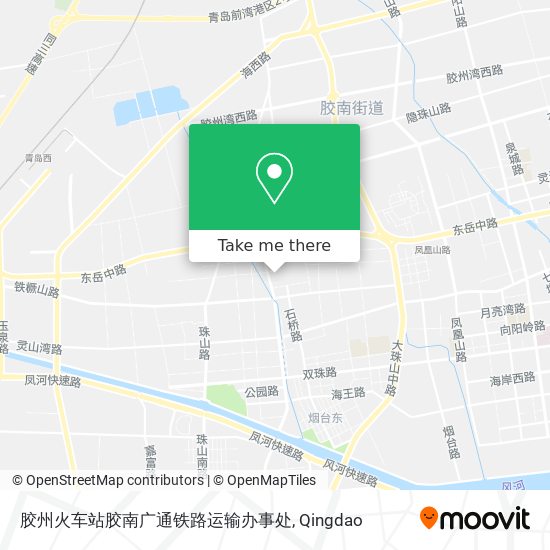 胶州火车站胶南广通铁路运输办事处 map