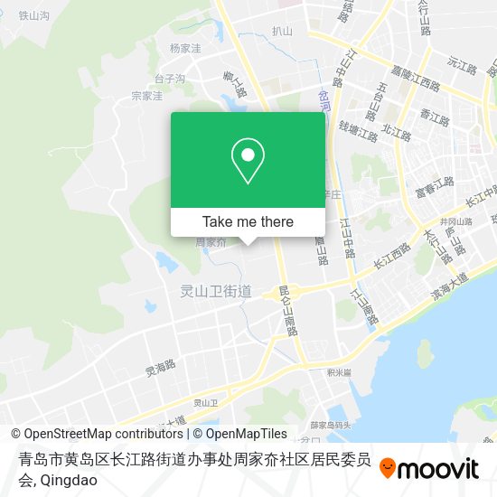 青岛市黄岛区长江路街道办事处周家夼社区居民委员会 map