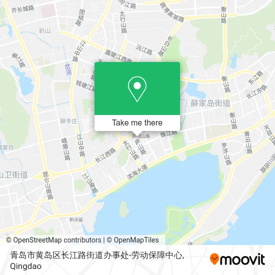 青岛市黄岛区长江路街道办事处-劳动保障中心 map