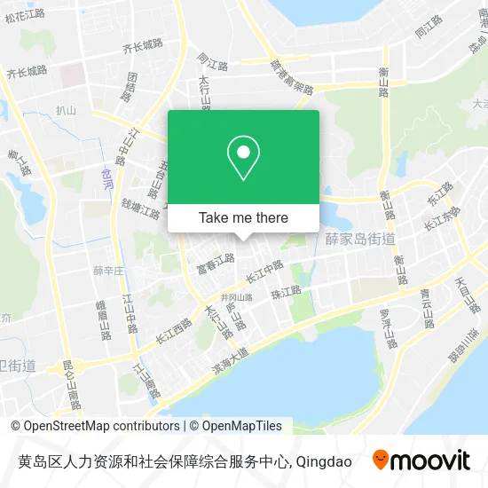 黄岛区人力资源和社会保障综合服务中心 map