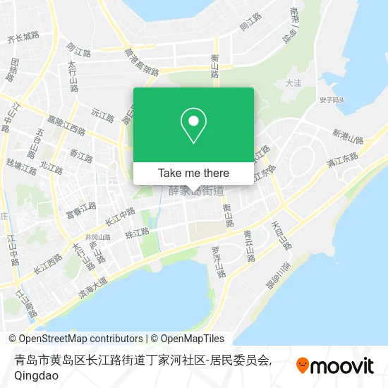 青岛市黄岛区长江路街道丁家河社区-居民委员会 map
