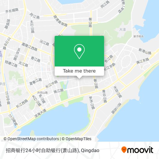 招商银行24小时自助银行(萧山路) map