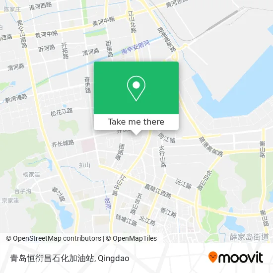 青岛恒衍昌石化加油站 map