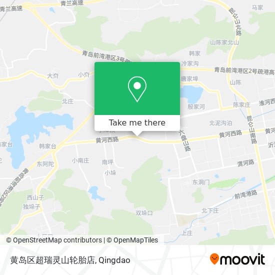 黄岛区超瑞灵山轮胎店 map