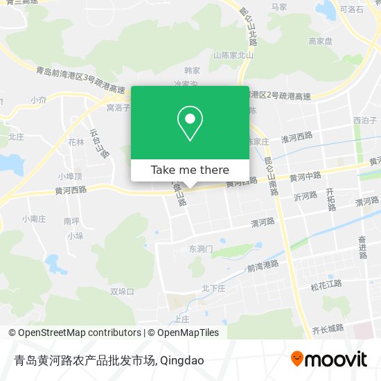 青岛黄河路农产品批发市场 map