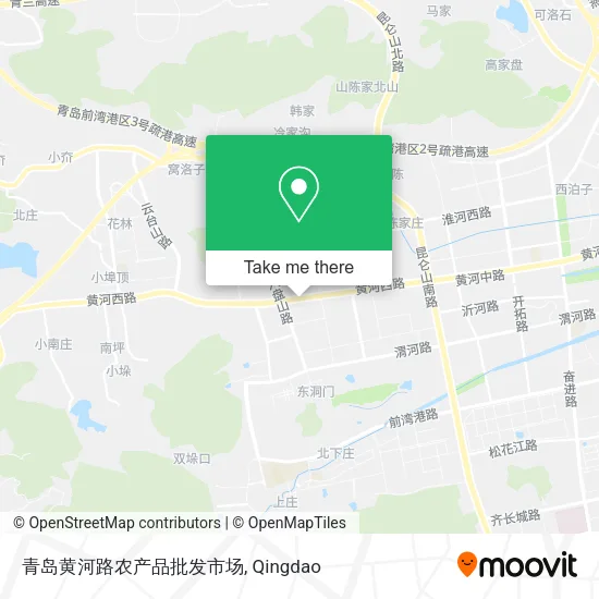 青岛黄河路农产品批发市场 map