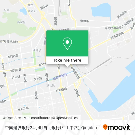 中国建设银行24小时自助银行(江山中路) map