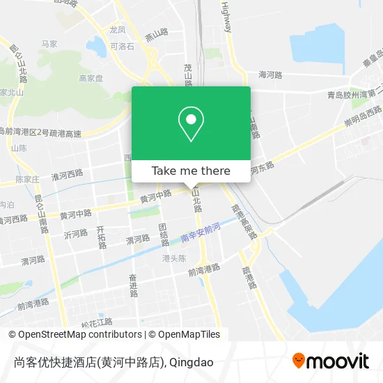 尚客优快捷酒店(黄河中路店) map