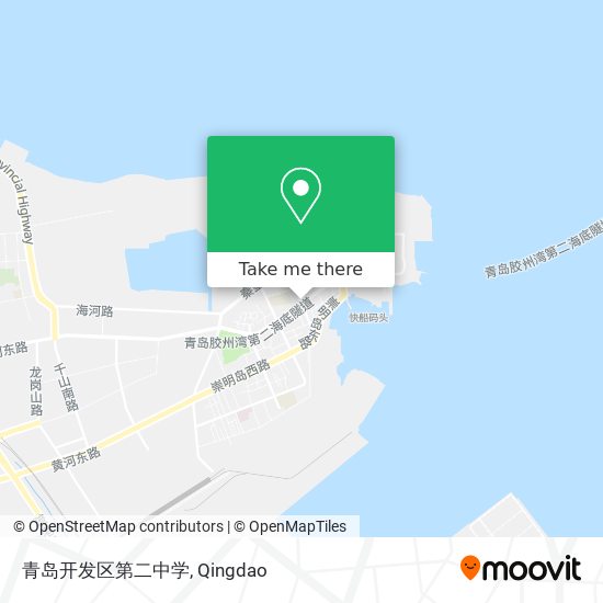 青岛开发区第二中学 map