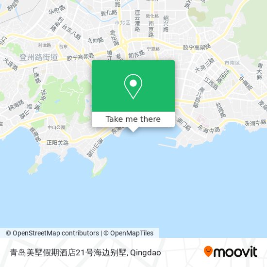青岛美墅假期酒店21号海边别墅 map