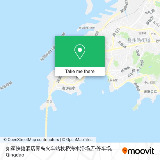 如家快捷酒店青岛火车站栈桥海水浴场店-停车场 map