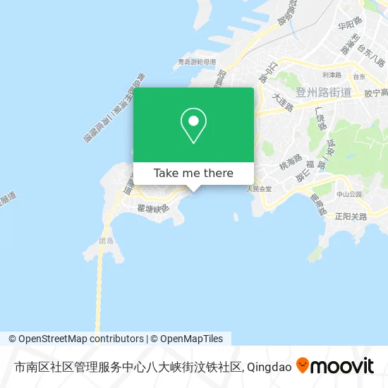 市南区社区管理服务中心八大峡街汶铁社区 map