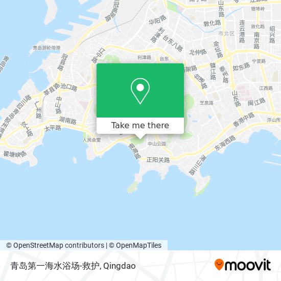 青岛第一海水浴场-救护 map