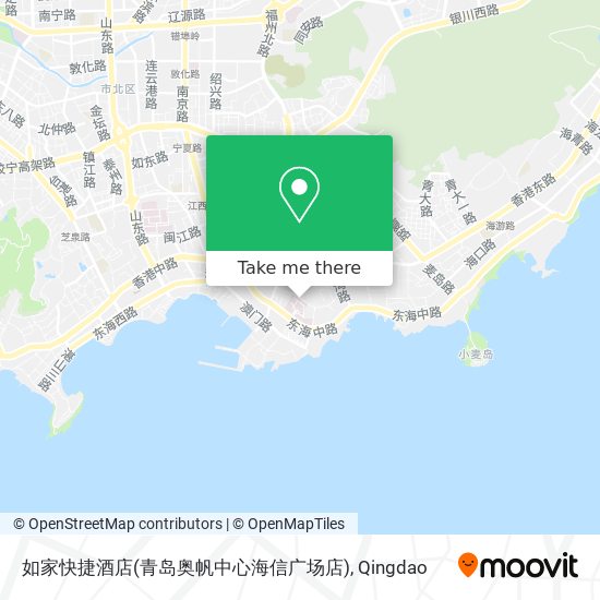 如家快捷酒店(青岛奥帆中心海信广场店) map