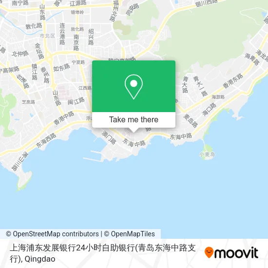 上海浦东发展银行24小时自助银行(青岛东海中路支行) map