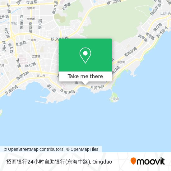 招商银行24小时自助银行(东海中路) map