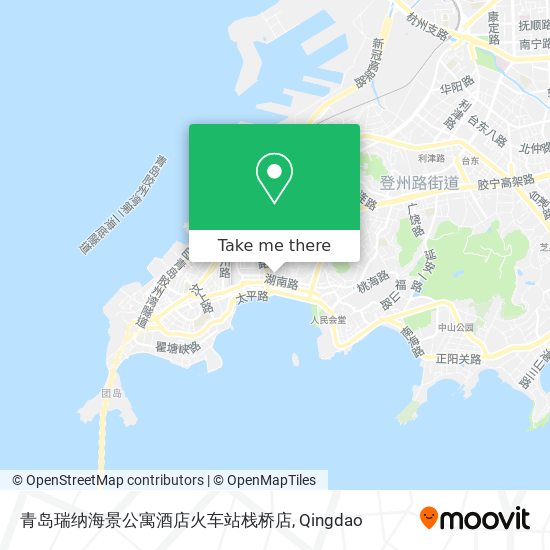 青岛瑞纳海景公寓酒店火车站栈桥店 map