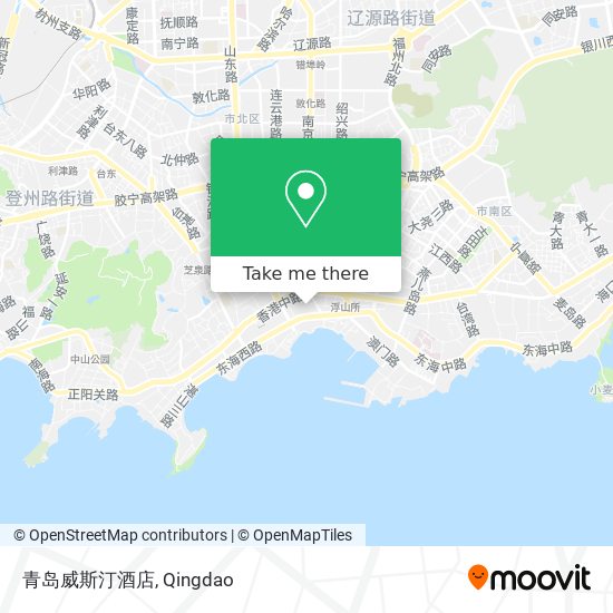 青岛威斯汀酒店 map