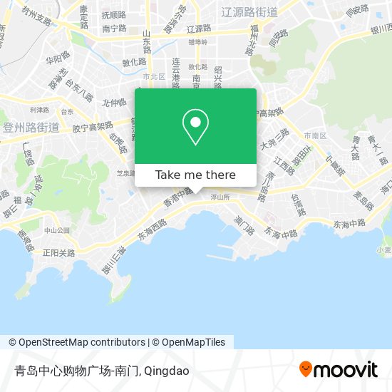青岛中心购物广场-南门 map