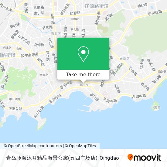 青岛聆海沐月精品海景公寓(五四广场店) map