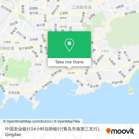 中国农业银行24小时自助银行(青岛市南第三支行) map