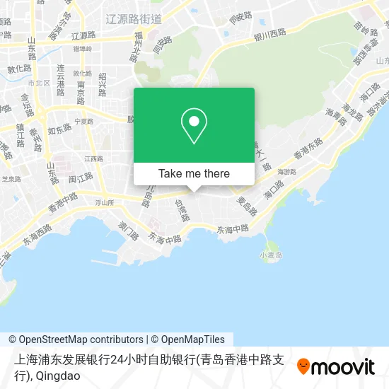 上海浦东发展银行24小时自助银行(青岛香港中路支行) map