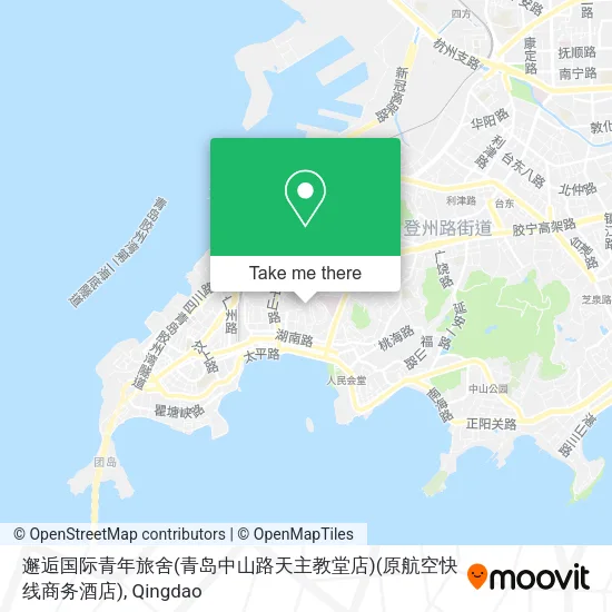 邂逅国际青年旅舍(青岛中山路天主教堂店)(原航空快线商务酒店) map