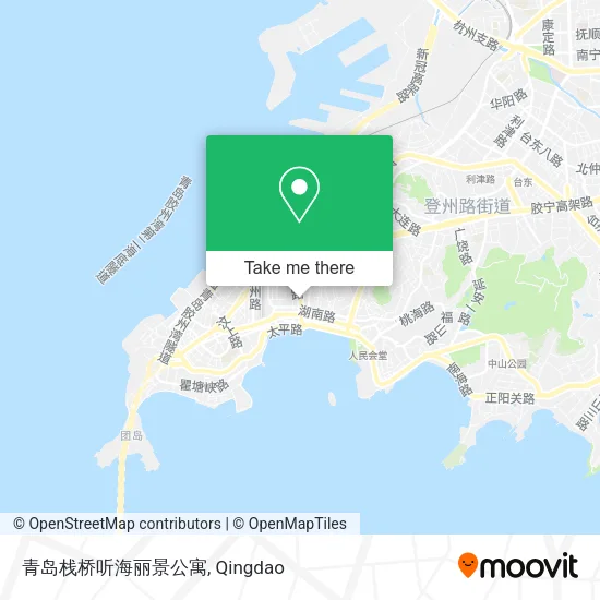 青岛栈桥听海丽景公寓 map