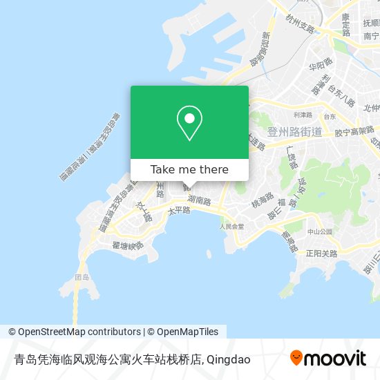 青岛凭海临风观海公寓火车站栈桥店 map