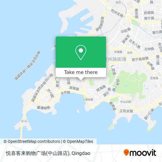 悦喜客来购物广场(中山路店) map