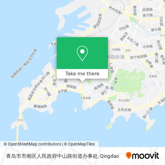 青岛市市南区人民政府中山路街道办事处 map