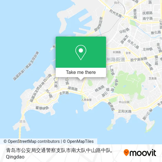 青岛市公安局交通警察支队市南大队中山路中队 map