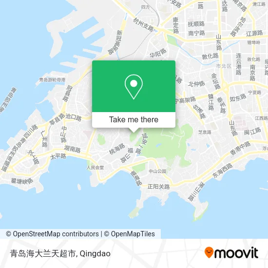 青岛海大兰天超市 map