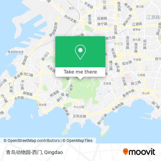 青岛动物园-西门 map