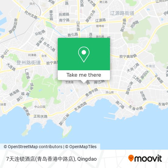 7天连锁酒店(青岛香港中路店) map
