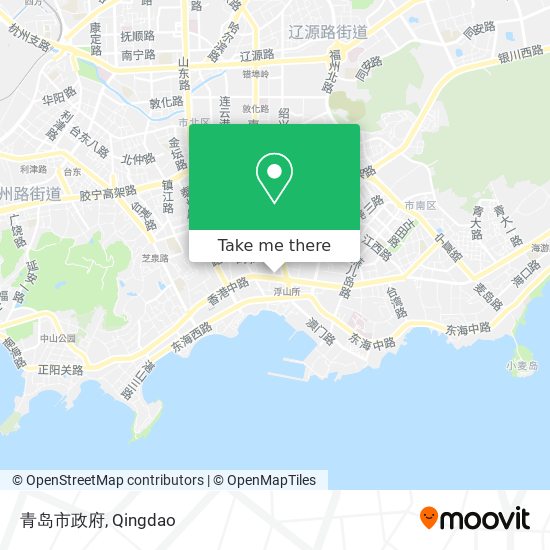 青岛市政府 map