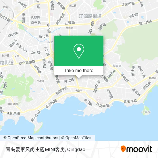 青岛爱家风尚主题MINI客房 map