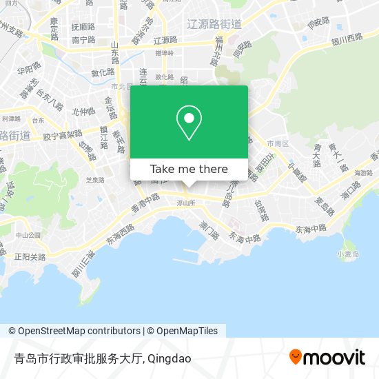 青岛市行政审批服务大厅 map