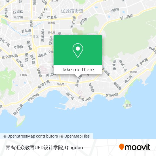 青岛汇众教育UED设计学院 map