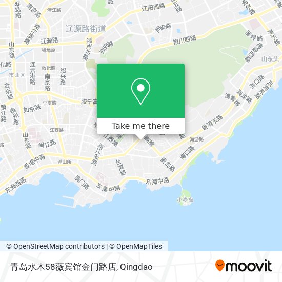 青岛水木58薇宾馆金门路店 map